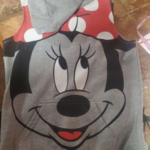 Disney Minnie Mouse sleeveless hoodie xs